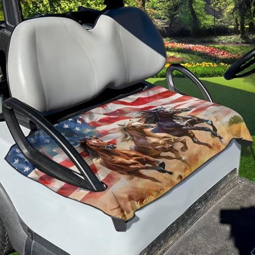 Yewattles Golf Cart Seat Cover Portable Club Car Seat Towel Universal Fit 2-Seat Golf Cart - Image 3