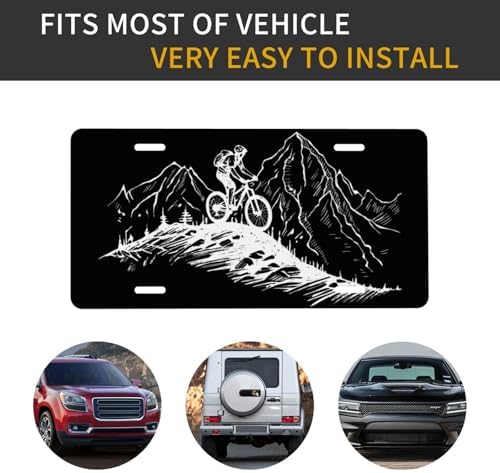 Mountain Biker Slope Peaks Front License Plate 6" * 12" for Women