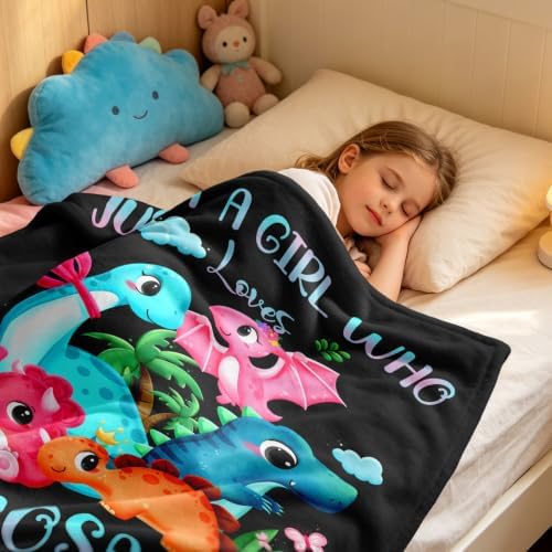 Amonee-YL Dinosaur Blanket, Dinosaur Blanket for Girls 40"X50", Dino Gifts - Image 4
