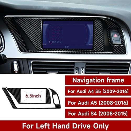 Car Multimedia Control Panel Decals for Audi A4 A5 S4 S5 2009-2016 Accessories Carbon Fiber Interior Interior Stickers, 6.5inch