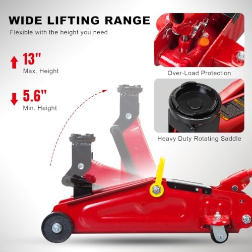 BIG RED 1.5 Ton Hydraulic Floor Jack, Trolley Service/Floor Jack with Case - Image 2