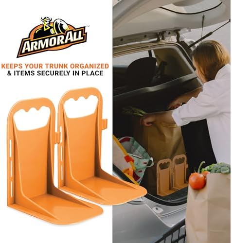 Armor All Trunk Cargo Blocks, Cargo Dividers, Trunk Dividers, Hook & Loop Trunk Organizer Blocks to Hold Cargo in Place, Cargo Containment System for Cars, Trucks, SUVs, Vans, 2 Pieces