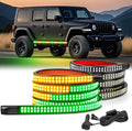 Nilight 2PCS 70 Inch Running Board LED Lights Strip Amber Green for Truck