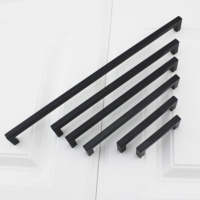 goldenwarm 150 Pack 6-1/4INCH Black Square Bar Cabinet Pull Drawer Handle - Image 8