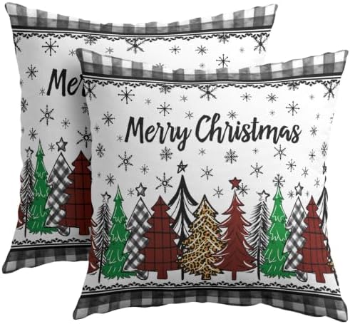 Merry Christmas Tree Pillow Covers 22x22 Set of 2 Highly Absorbent by Unknown