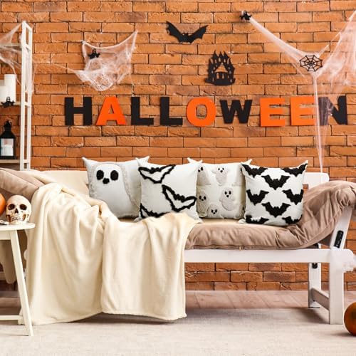 HunnmingRe 4pcs Halloween Throw Pillow Covers Set 18x18 Inch - Image 6