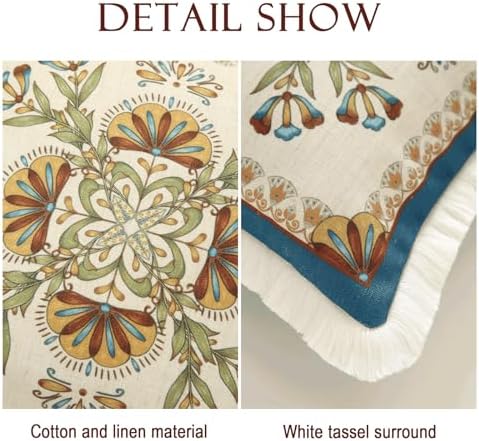 patdrea Designer Vintage Floral Pattern Throw Pillow Cover,18"x18" - Image 4