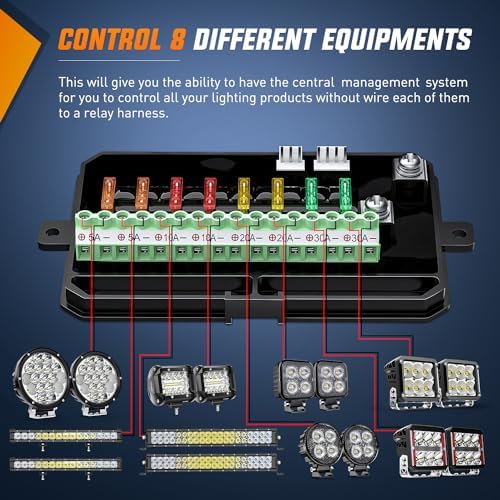 Nilight 8 Gang Switch Panel Relay System Automatic Dimmable