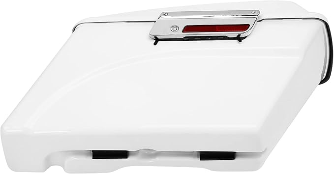 XFMT Motorcycle Saddlebags White Hard Saddle Bags Trunk - Image 9