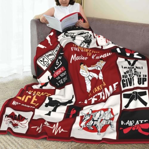 Karate Blanket Karate Throw Blanket Soft Fleece Flannel Bedding Black Belt Gifts for Boys Men Teens Lovers Adults Stuff Plush for Couch Sofa Bed Room Decor 50"X60" - Image 6
