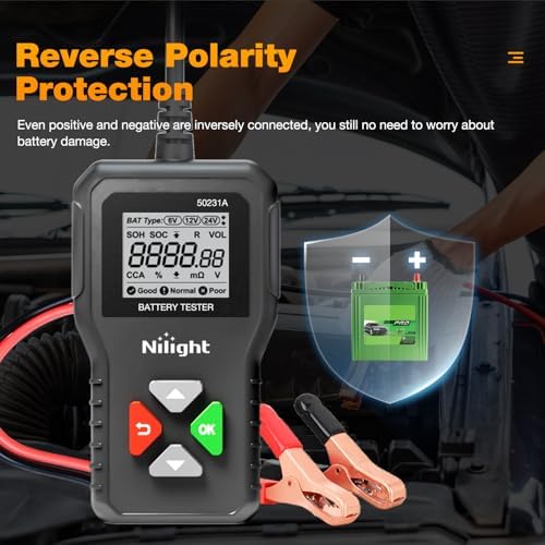 Nilight Car Battery Tester 6V/12V/24V Accurate Digital Auto Analyzer - Image 6
