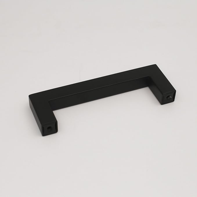 Matte Black Cabinet Pulls Kitchen Drawer Door Flat Square Bar Goldenwarm Pull - Image 9