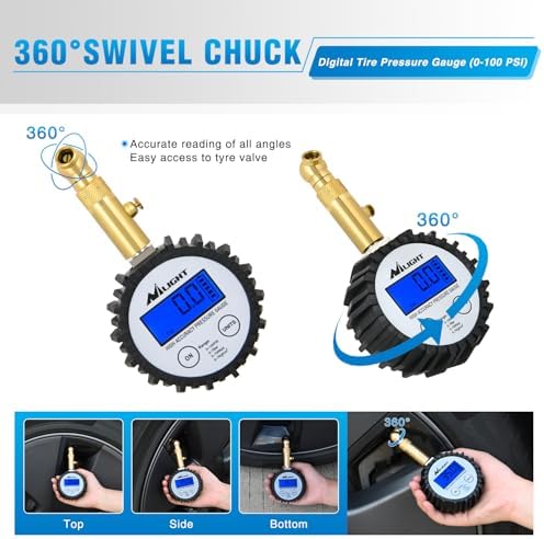 Nilight Digital Tire Pressure Gauge 100PSI ANSI 2A Certified