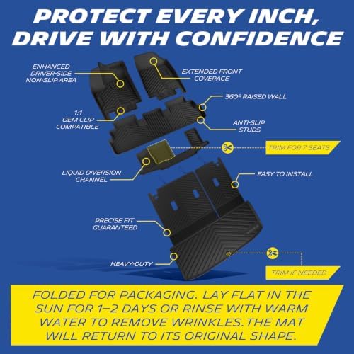 Michelin Vehicle Mats for 2022-2026 Nissan Pathfinder 7&8 Seats