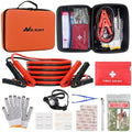 Nilight Car Emergency Kit with Jumper Cable, First Aid Kit Safety Assistance Tools for Travel Camping Outdoor Cars Truck SUV RV, Roadside Essentials with Flash Light