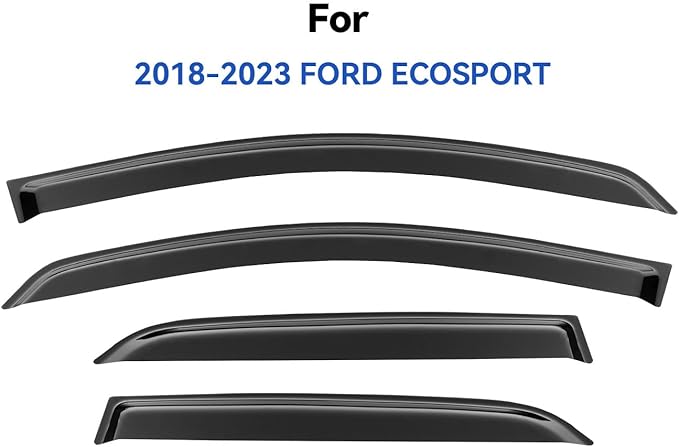 Window Visors Rain Guards for Ford EcoSport 2018 2019 2020 2021 2022, - Image 2