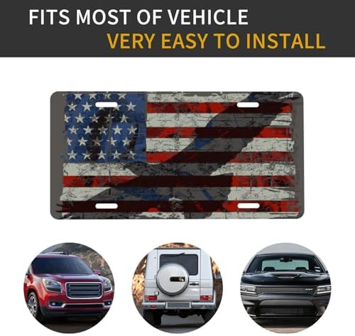 Eagle American Flag Retro Front License Plate 6" * 12" for Women