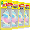 LITTLE TREES Car Air Freshener, 4 Count (Pack of 6), Cotton Candy