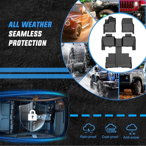 Nilight TPE Floor Mats for Toyota Sequoia 2023 2024 2025 2026