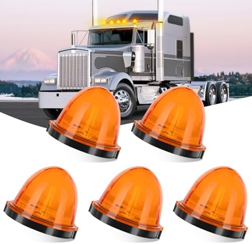 Nilight Cab Roof Marker Light 5 PCS 18 LED Amber Top Clearance Lights