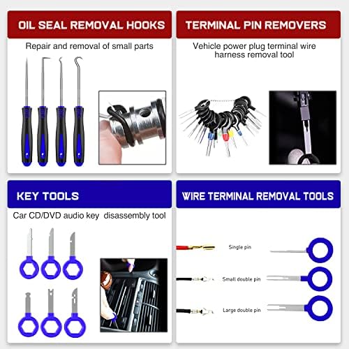 Nilight 238Pcs Trim Removal Tool, Auto Push Pin Bumper Retainer Clip Set