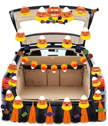 Yeaqee 36 Pcs Religious Trunk or Treat Car Decorations Jesus Candy Corn - Image 7