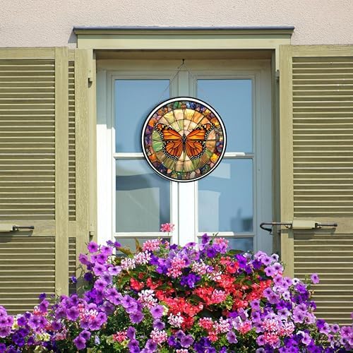 Monarch Butterfly Suncatcher, Stained Window Hanging-Suncatcher for Window, Nativity Scene Window Hanging Stained, Christmas Ornaments Home Xmas Decor, Christian Gift for Family Mom - Image 6