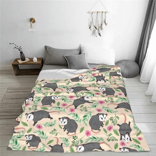 Possum Blanket for Adult Kids Opossum Blanket Possum Lovers Gifts Warm Soft Fluffy Animal Throw Blanket for Sofa Bed Home Decor Christmas Birthday Gift 80x60 Inch - Image 3