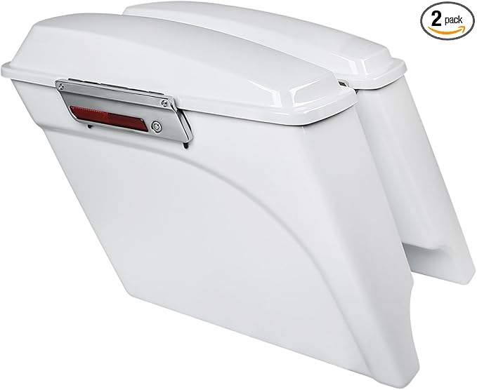 XFMT Motorcycle Stretched Saddlebags 5" Extended Hard Saddle Bags by XFMT