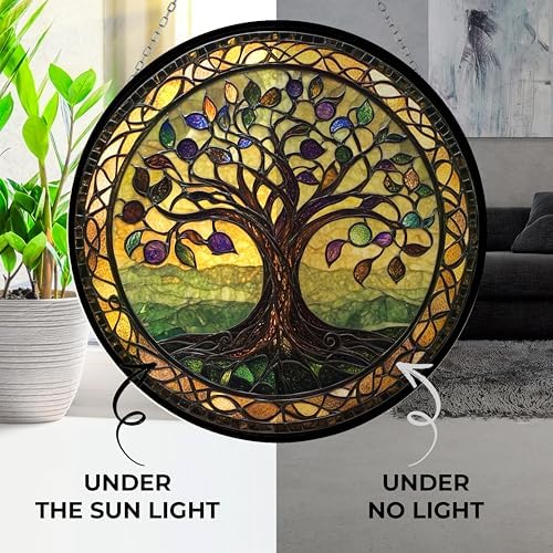 Tree of Life Stained Glass Sun Catcher by Clare Donovan, Wall Hanging Colored Decor Room Indoor Window Decor, Halloween, Christmas Hanging Ornament Mother Day - Image 4