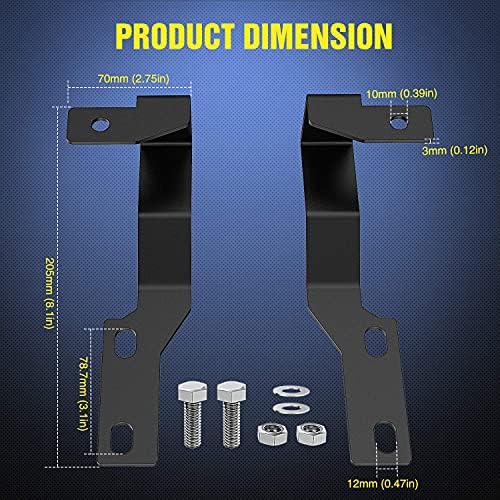 Nilight 2PCS Ditch Light Mount Bracket for Toyota Tacoma 2nd Gen 2005-2015