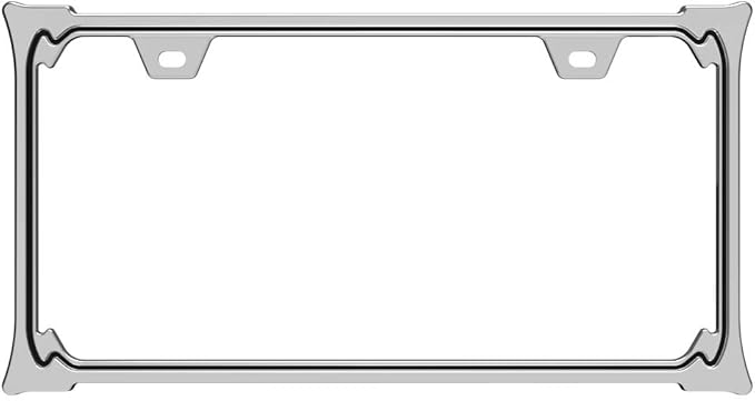Creathome 3D Chrome License Plate Frames, Pure Zinc Alloy Metal - Image 2