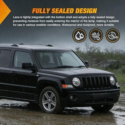 Nilight Front Turn Signals Light For 2007-2017 Jeep Patriot Passenger Side