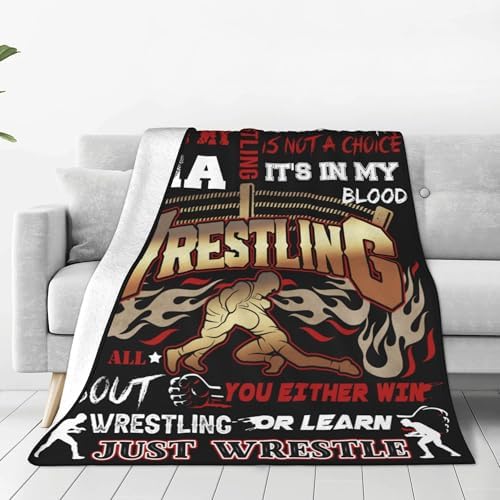 Wrestling Blanket Wrestling Gifts for Men Boys Wrestling Coach Wrestling Fans Wrestling Throw Blanket Soft Cozy Fluffy Warm Blanket for Sofa Couch Bed Decor Christmas Birthday Gifts 50"X40" - Image 2
