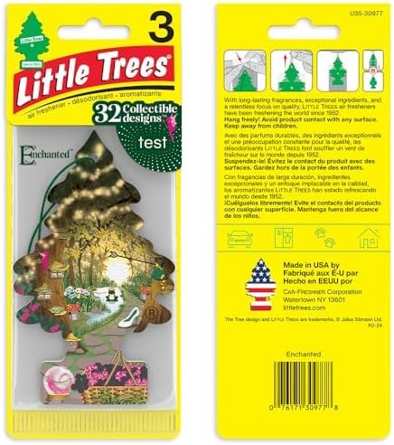 LITTLE TREES Car Air Freshener, 8 Count (Pack of 3), Enchanted