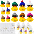 Liliful Mini Rubber Ducks with Glasses Hats, 108 Sets, Elegant Christmas by Liliful