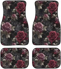 Rose Car Floor Mats All Weather, Gothic Blood Stain 1st & 2nd Row Car Mats Interior Carpet, Garden Spider Web Floor Mats for Cars Universal for Sedan Car Truck