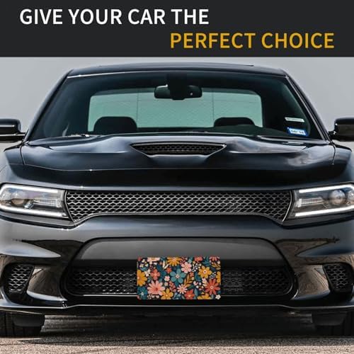 Flower Floral License Plate - 6x12 Inch Aluminum Novelty Decorative Vanity Metal Front Car Plate for Women Men - Image 5
