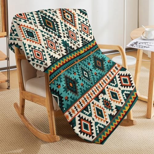 Socira Ethnic African Tribal Aztecs Blanket Throw Blanket Ethnic African Tribal Aztecs Gifts for Women Men Soft Sofa Throws for Travel Camping Bed Home Decor Car Birthday Gift 50"*60"（130 * 150cm） - Image 4