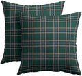 Christmas Plaid Pillow Covers 16x16 Set of 2 Green Highly Absorbent by Unknown