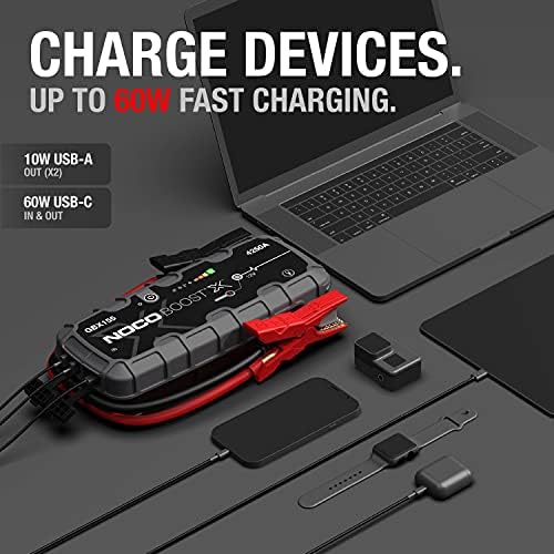 NOCO Boost X GBX155: 4250A UltraSafe Jump Starter – 12V Lithium Battery Booster Pack, Portable Jump Box, Power Bank & Jumper Cables - for 10.0L Gas and 8.0L Diesel Engines - Image 5