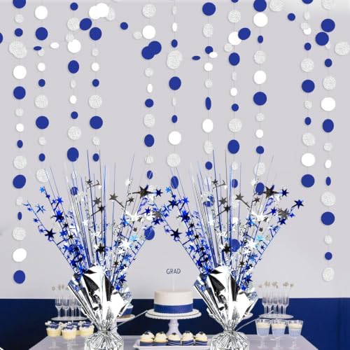 Blue and Silver Party Decorations Birthday Table Centerpiece Burst - Image 2