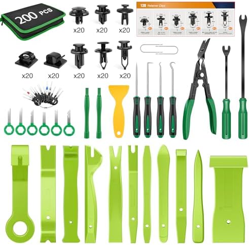 GOOACC 200Pcs Trim Removal Tool Auto Push Pin Bumper Retainer Clip Set by GOOACC