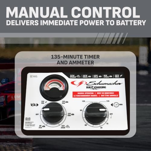 Schumacher Electric Wheeled 6/12V 250A Car Battery Starter/Charger – SC1445 - Image 5