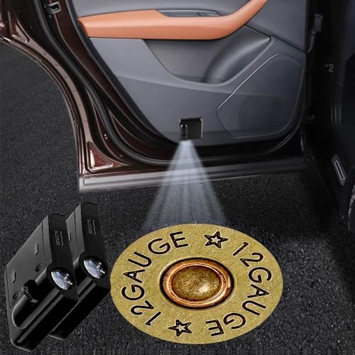 2PCS Bullet Cars Door Logo Projector LED Shadow Light Welcome Lamp