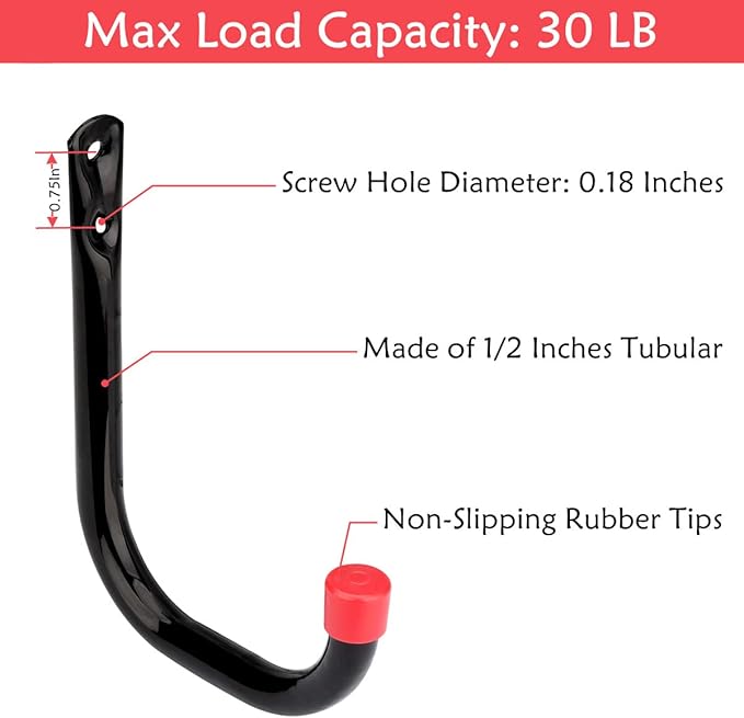 Heavy Duty Steel Garage Storage Utility Hooks, 8 Pack Wall Mount Hanging - Image 3