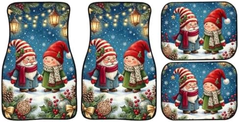 Christmas Car Carpet Floor Mat 4PCS