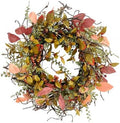 26 Inch Fall Wreath for Front Door Artificial Grapevine Wreath by Huashen