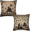 Halloween Witch Throw Pillow Covers 18x18 inch Set of 2 by Mshutbna