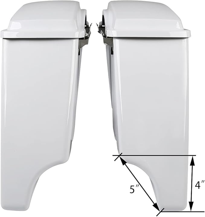 XFMT Motorcycle Stretched Saddlebags 5" Extended Hard Saddle Bags - Image 5